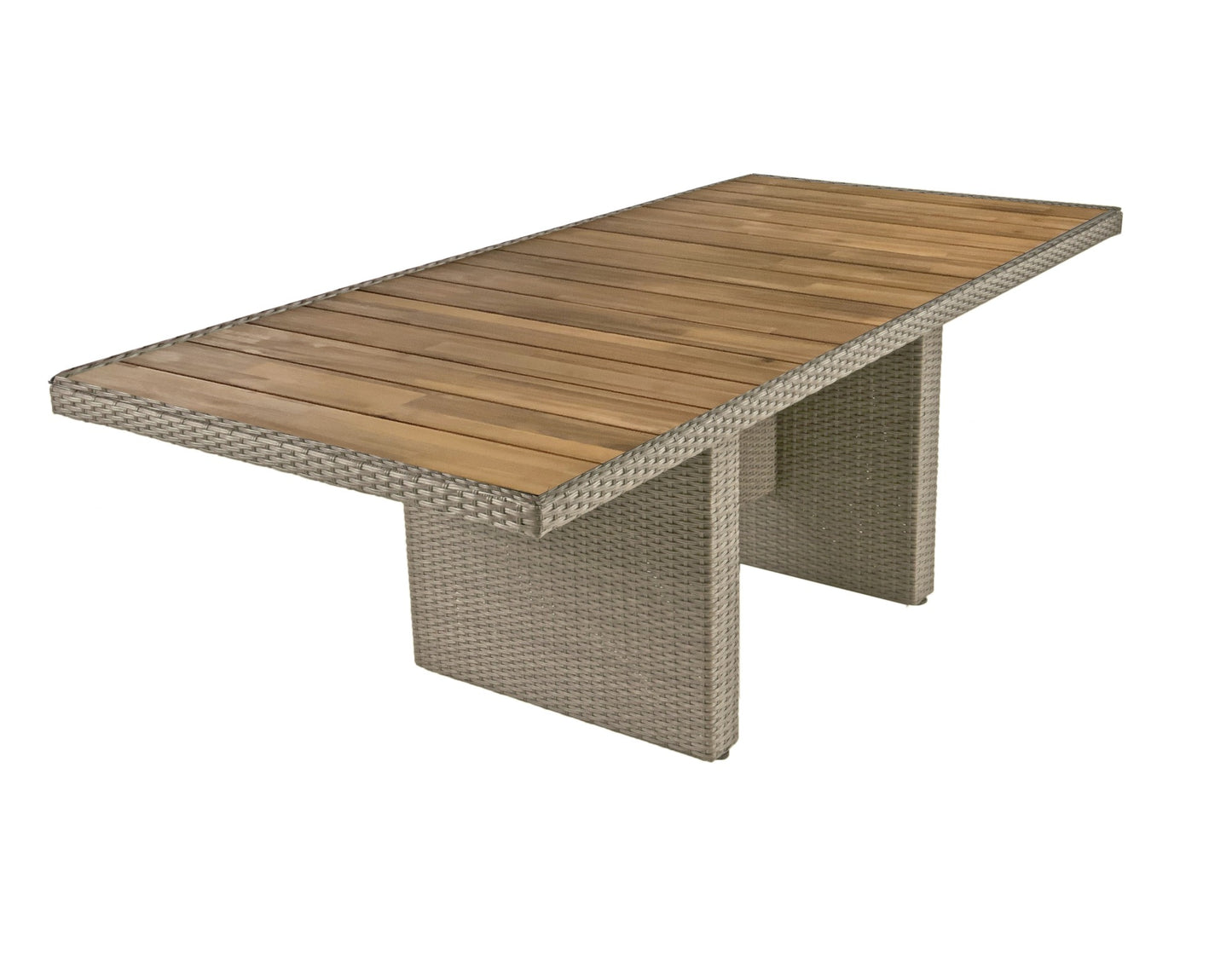 Tisch BRAGA 220cm braun Polyrattan Akazie Gartentisch Garten Gartenmöbel Möbel