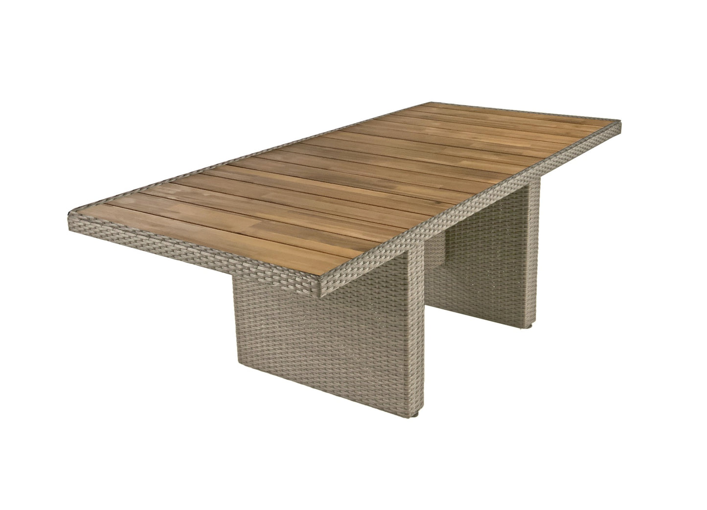 Tisch BRAGA 180cm braun Polyrattan Akazie Gartentisch Garten Gartenmöbel Möbel