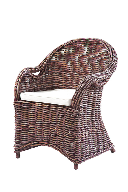 Korb Sessel BREST Natur Rattan braun Relaxsessel Fernsehsessel Wohnzimmer Indoor
