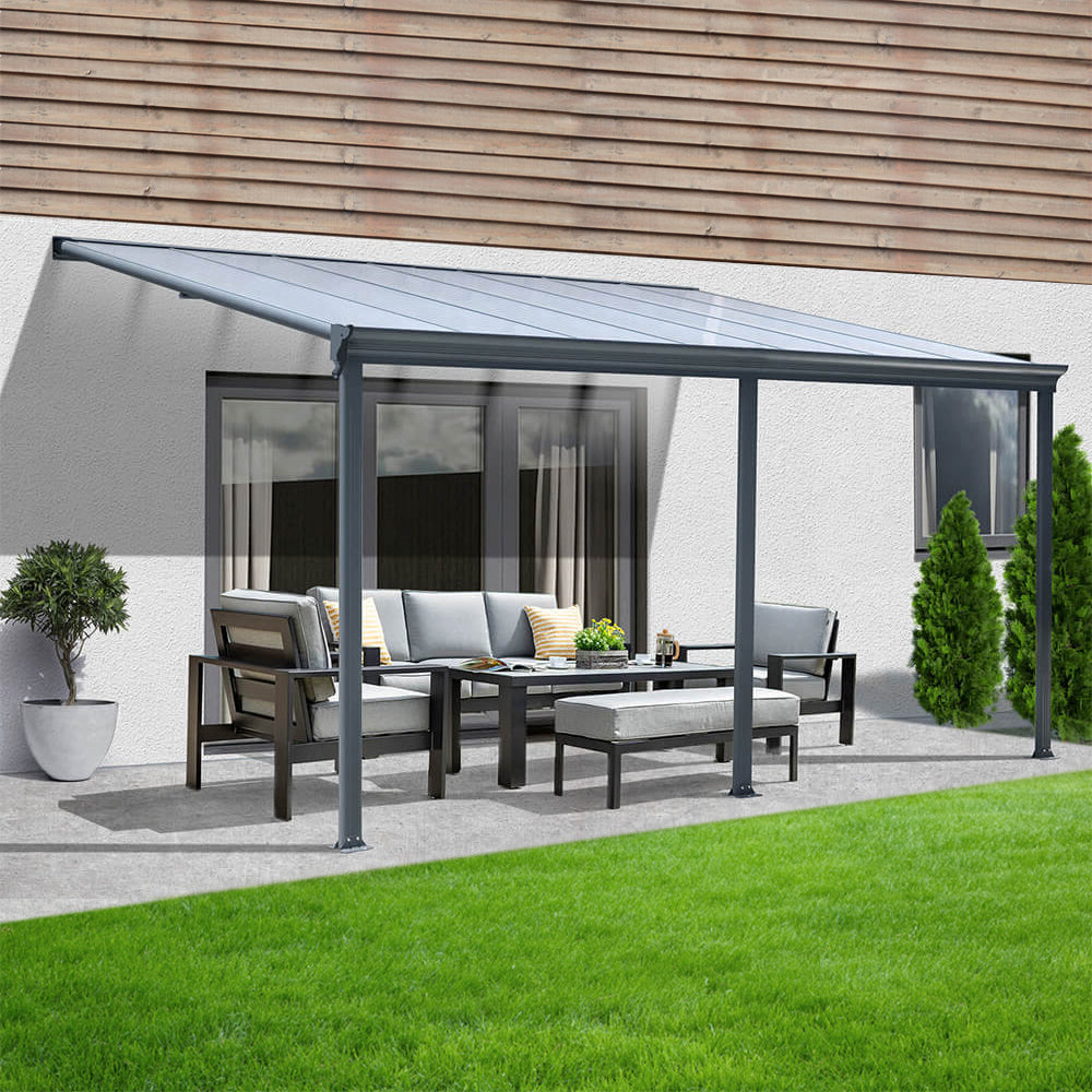 Terrassenüberdachung Lumina 495x303 anthrazit Sonnendach Überdachung Pavillon