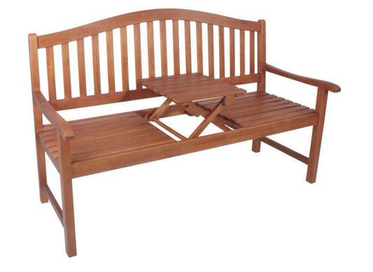 Garden Pleasure Garten Bank + Tisch Eukalyptus Holz Parkbank Sitzbank Möbel