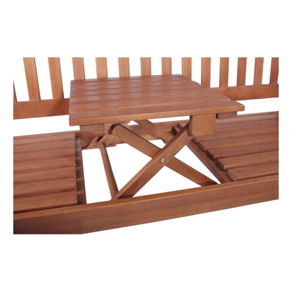 Garden Pleasure Garten Bank + Tisch Eukalyptus Holz Parkbank Sitzbank Möbel