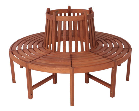 Garden Pleasure Baumbank Fontana Eukalyptus Holz Bank Gartenbank Sitzbank