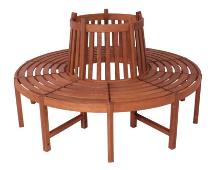 Garden Pleasure Baumbank Fontana Eukalyptus Holz Bank Gartenbank Sitzbank
