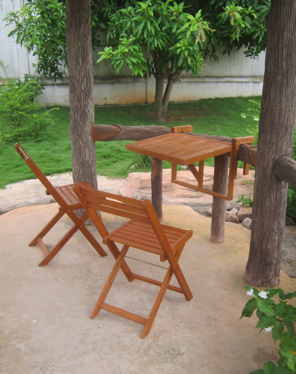 Garden Pleasure Holz Balkon Hängetisch Garten Tisch Esstisch Stuhl Klappstuhl