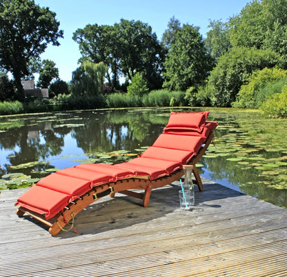 Garden Pleasure Faltliege Nassau + Auflage Sonnenliege Garten Liege Relaxliege