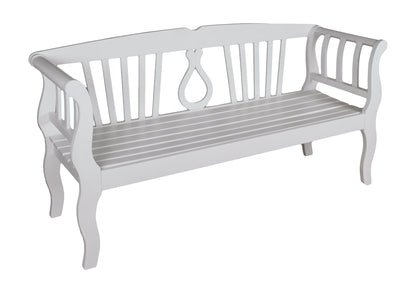 Garden Pleasure Bank ARCADIA weiß washed Holz Gartenbank Garten Möbel Eukalyptus