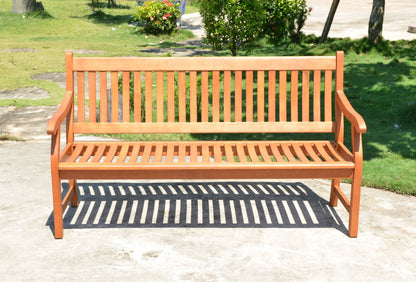 Garden Pleasure Garten Bank 3 Sitzer Eukalyptus Holz Parkbank Sitzbank braun