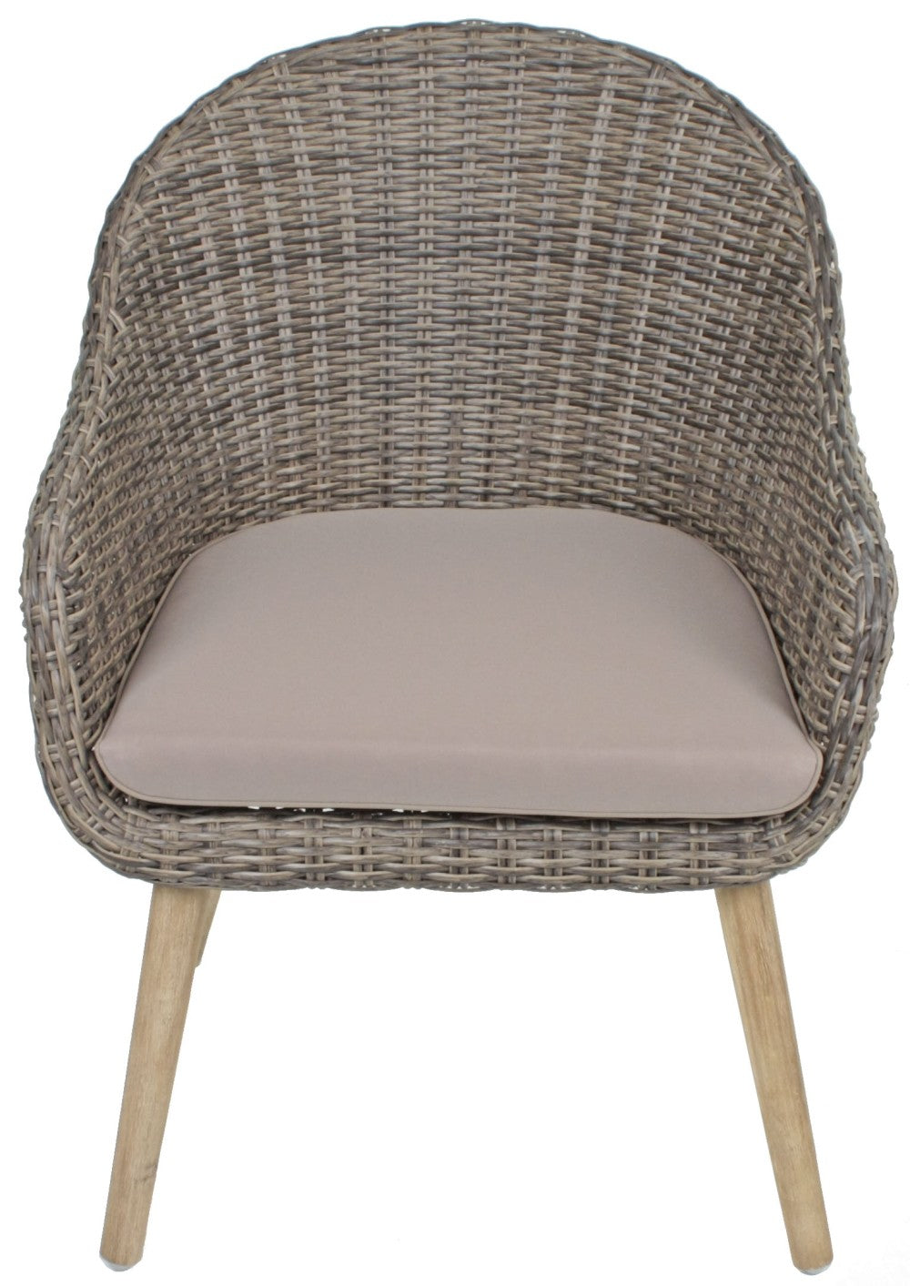 3tlg Garten Sofa Stuhl Set Kissen Lounge Sitzgruppe Möbel Akazie Rattan Optik