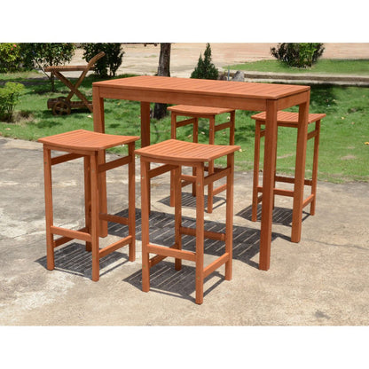 Bar Set Bartisch Barhocker Garnitur Sitzgruppe Holz Garten Hocker Stuhl Tisch