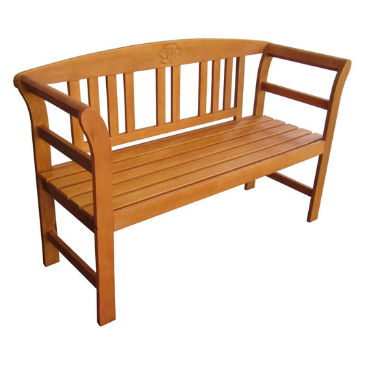 Holzbank Parkbank Gartenbank  Massivholz Gartenmöbel Hartholz Armlehnen Outdoor