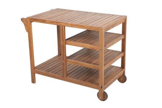 Garden Pleasure Teewagen Akazie Holz Servierwagen Küchenwagen Theke Bar Tisch