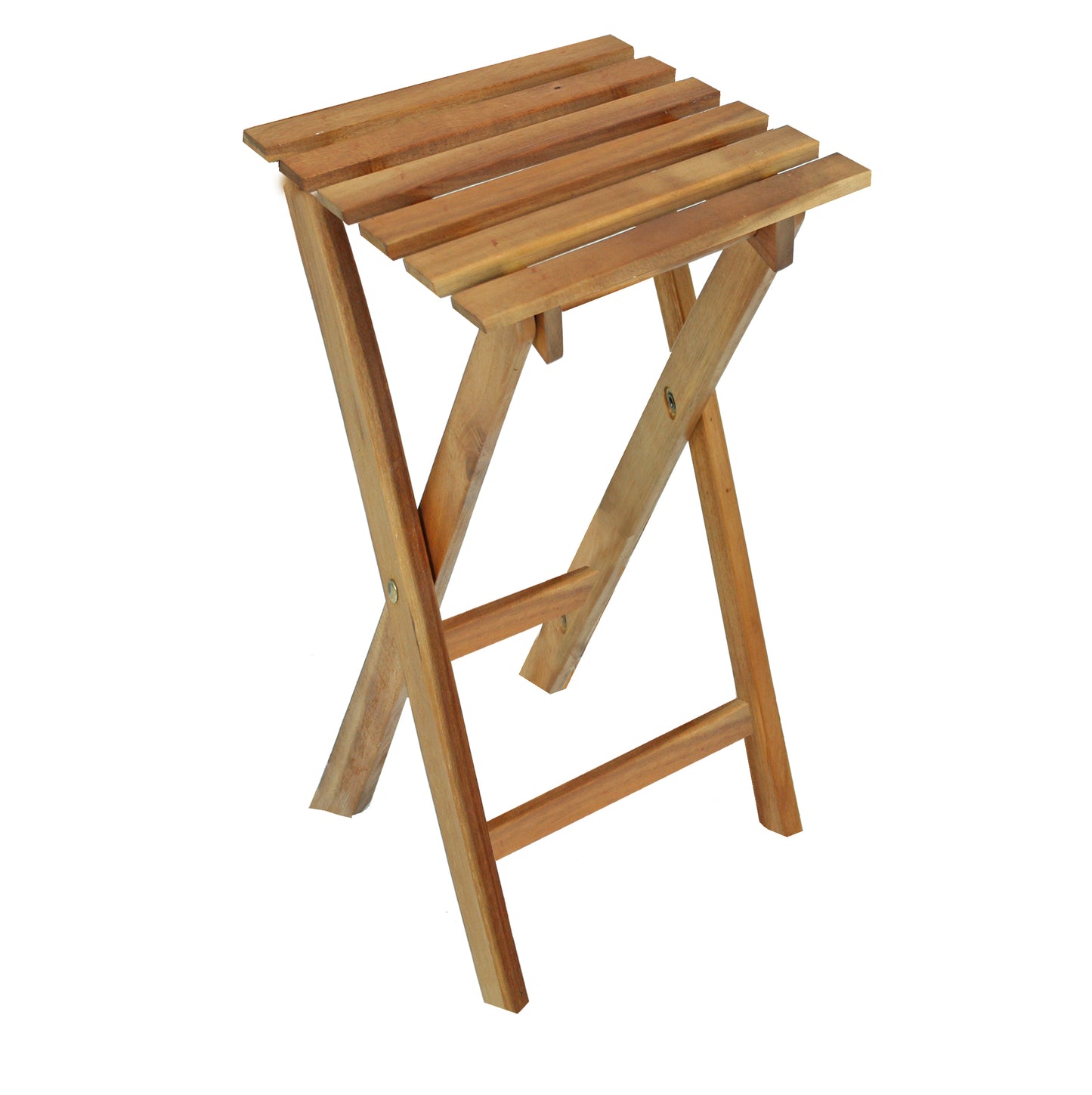 2x Hocker Eukalyptus Klapphocker FSC Holz Gartenhocker Garten Beistelltisch Holz