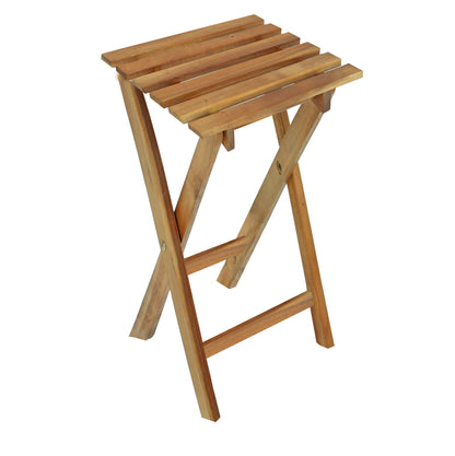 2x Hocker Eukalyptus Klapphocker FSC Holz Gartenhocker Garten Beistelltisch Holz