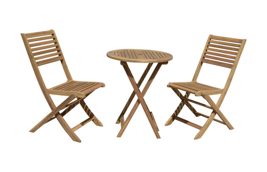 3tlg. Balkonset IBARRA Holz Garten Möbel Sitzgruppe Sitzecke Balkon Terrasse