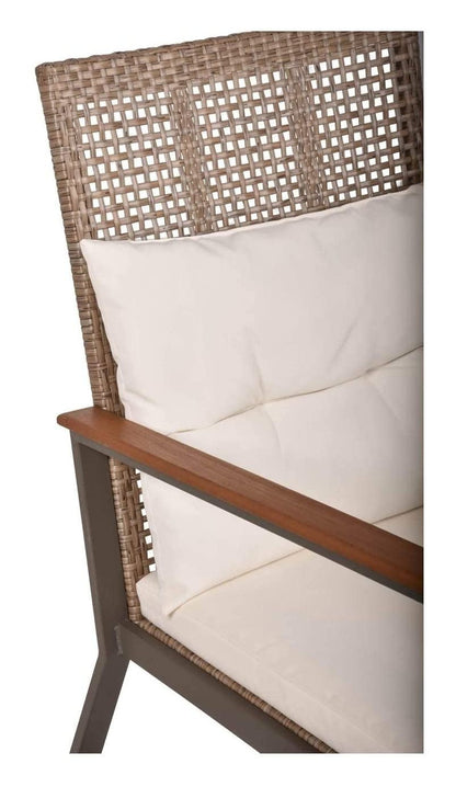 Garden Pleasure Schaukelstuhl Set SINALOA, Teak Look Schaukel Stuhl Garten Möbel