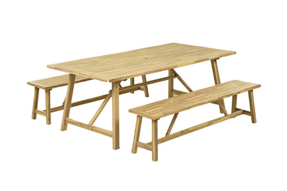 Sitzgruppe SYDNEY 3-tlg. Akazie Gartenmöbel Sitzgarnitur Garten Outdoor Holz