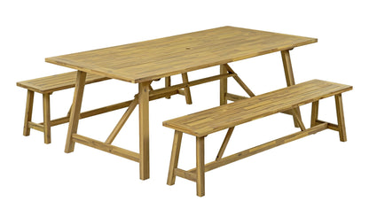 Sitzgruppe SYDNEY 3-tlg. Akazie Gartenmöbel Sitzgarnitur Garten Outdoor Holz