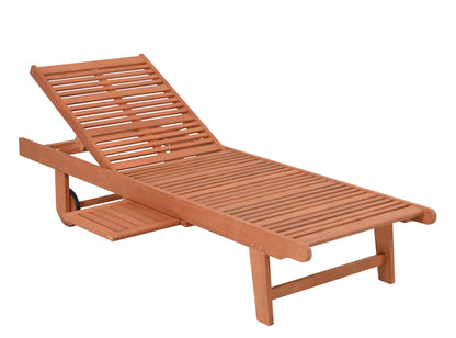 Sonnenliege SAN DIEGO braun +  Auflage Gartenliege Liege Relaxliege Gartenmöbel
