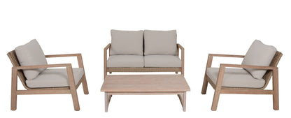 Lounge Set San Mateo Gartenmöbel Sitzgruppe Garnitur Garten Tisch Sofa Sessel