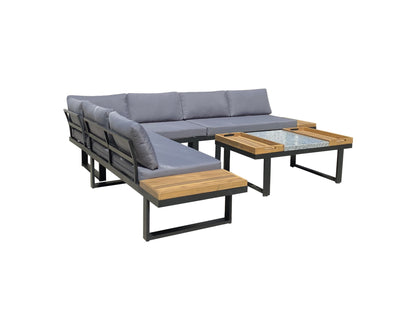 Lounge Gruppe Merida Gartenmöbel Sitzgruppe Garnitur Gartensofa Gartencouch