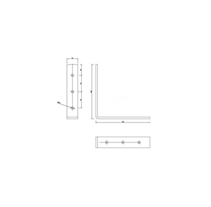ALU Winkel Schwerlast 15x15x3cm Verbinder Metallwinkel Regal Stuhl Bücherregal