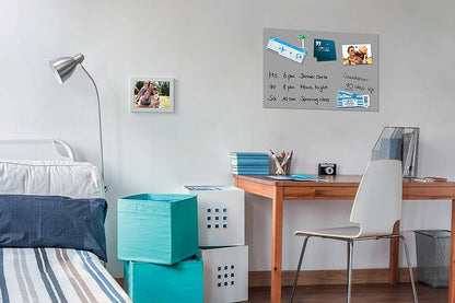Sigel B1206 Glas Magnettafel grau 60 x 40 cm Magnetboard Tafel Whiteboard