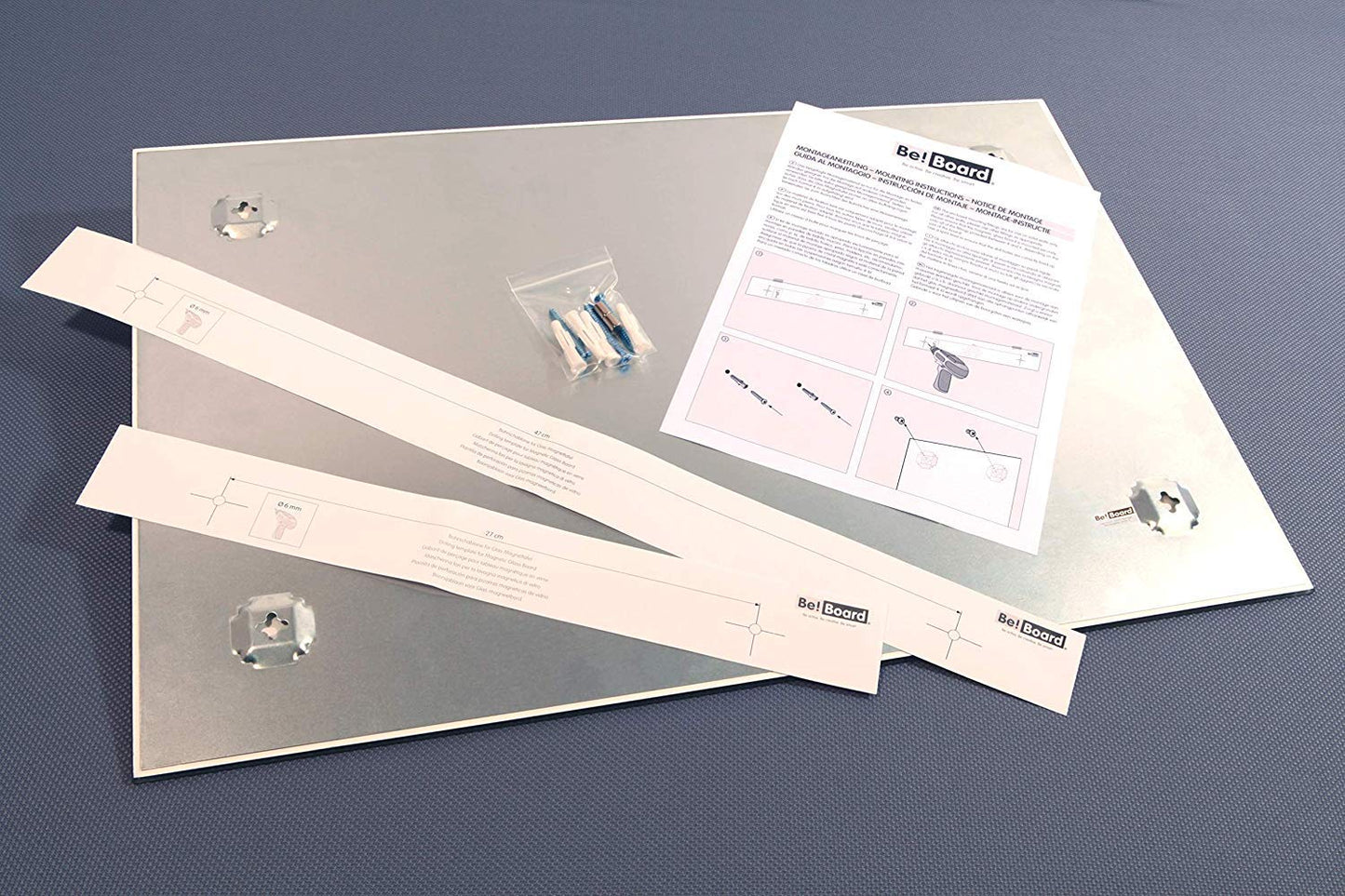 Be!Board Glas Magnettafel 90x60 cm Magnetboard B1301 Tafel Memoboard Whiteboard