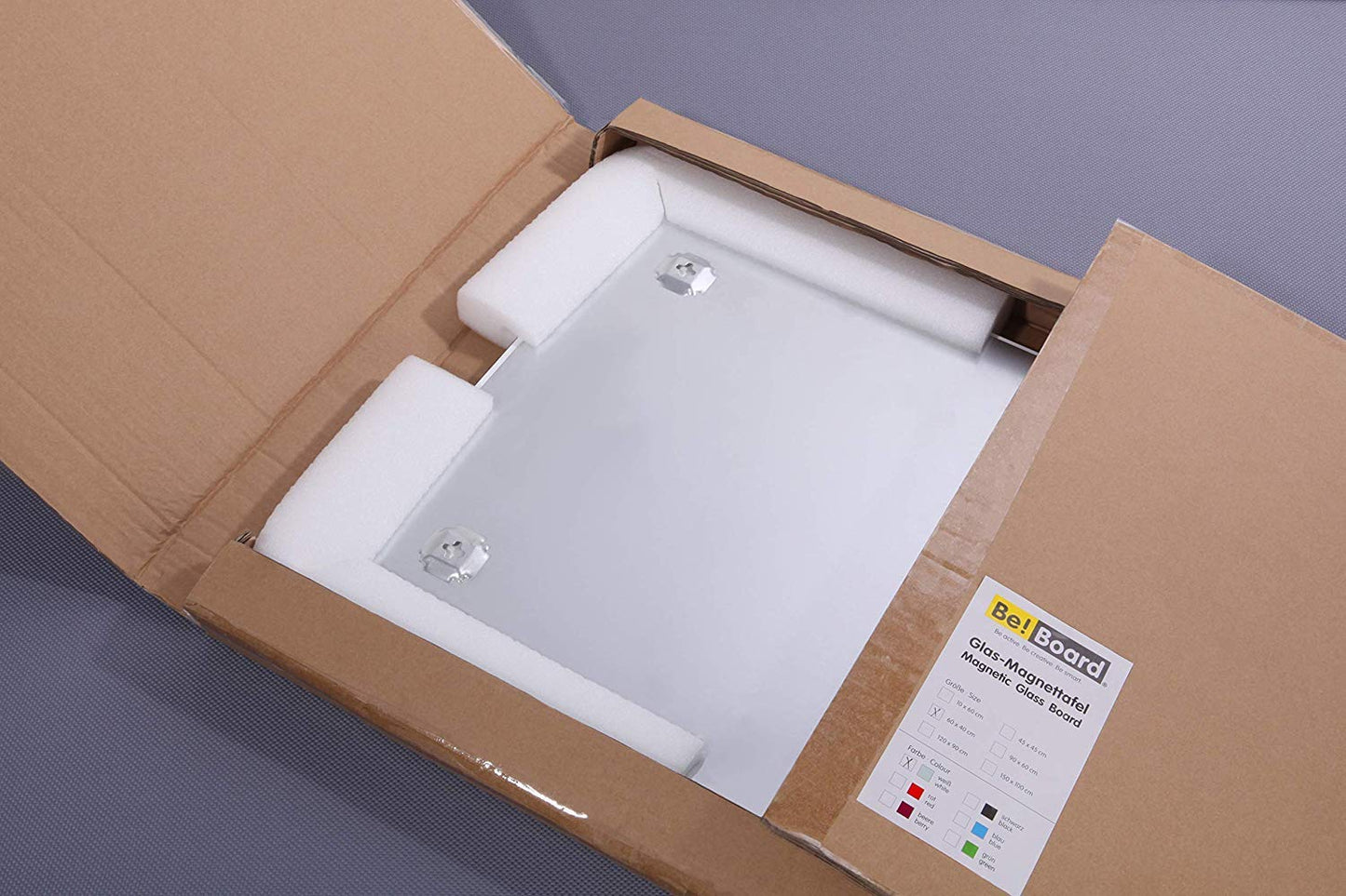 Be!Board Glas Magnettafel 90x60 cm Magnetboard B1301 Tafel Memoboard Whiteboard