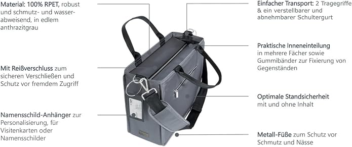 Sigel BA412 Desk Sharing Bag M Laptoptasche Akten Laptop Tasche wasserabweisend
