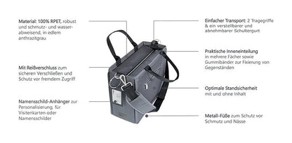 Sigel BA413 Desk Sharing Bag L Laptoptasche Akten Laptop Tasche wasserabweisend
