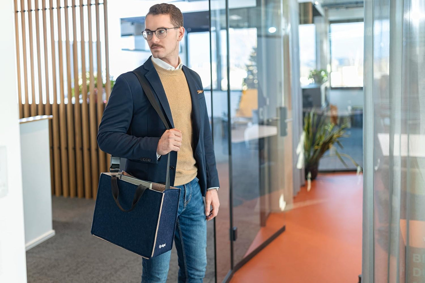 Sigel BA420 Desk Sharing Bag M Filztasche Laptoptasche Akten Laptop Tasche Filz