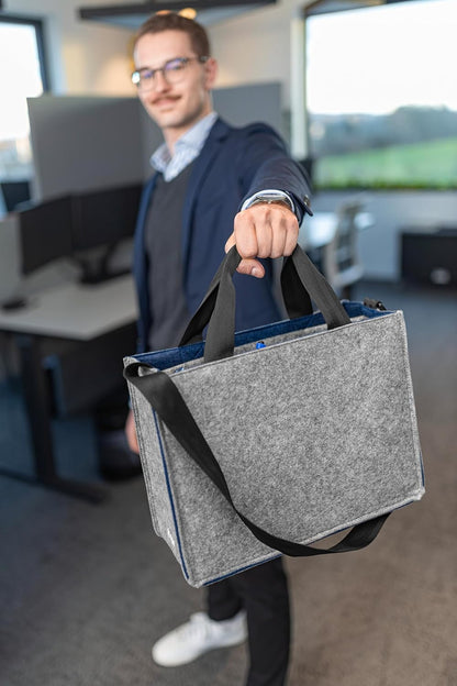 Sigel BA424 Desk Sharing Bag M Filztasche Laptoptasche Akten Laptop Tasche Filz