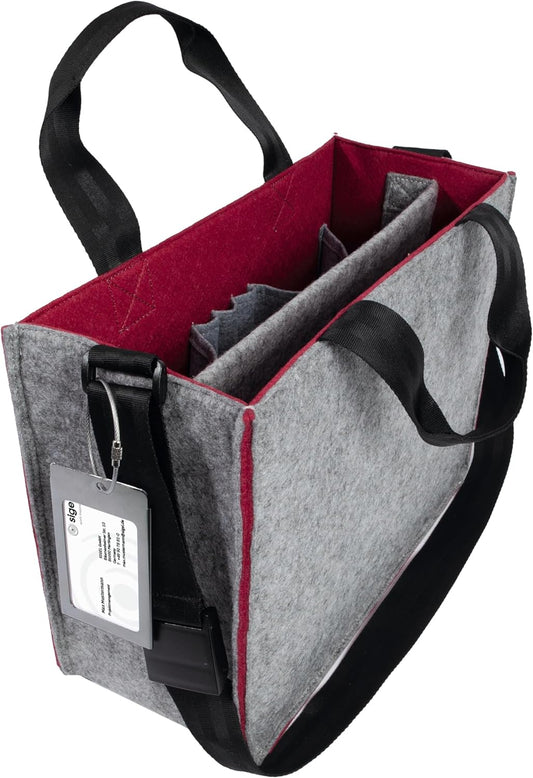Sigel BA426 Desk Sharing Bag M Filztasche Laptoptasche Akten Laptop Tasche Filz