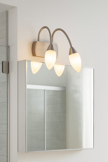 Halogenleuchte Spiegelleuchte Halogen Lampe Glas Leuchte Badezimmer Beleuchtung