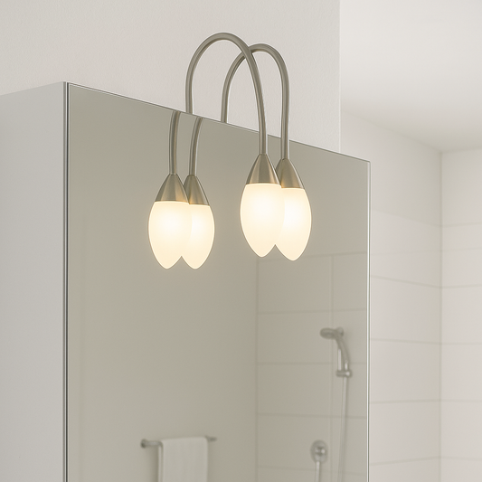 Halogenleuchte Spiegelleuchte Halogen Lampe Glas Leuchte Badezimmer Beleuchtung