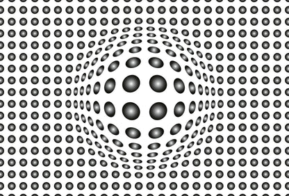A.S. Création Vlies Fototapete 3D  Dots Black and White DD118889 -  Tapete
