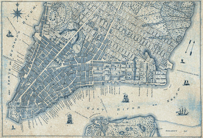 A.S. Création Vlies Fototapete New York Old Vintage City Map DD118892 Tapete