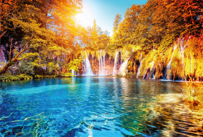 A.S. Création Vlies Fototapete Wasserfall Waterfall And Lake DD118895 Tapete