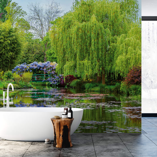 A.S. Création Vlies Fototapete See Monets Garden in France DD118900 Wald Tapete