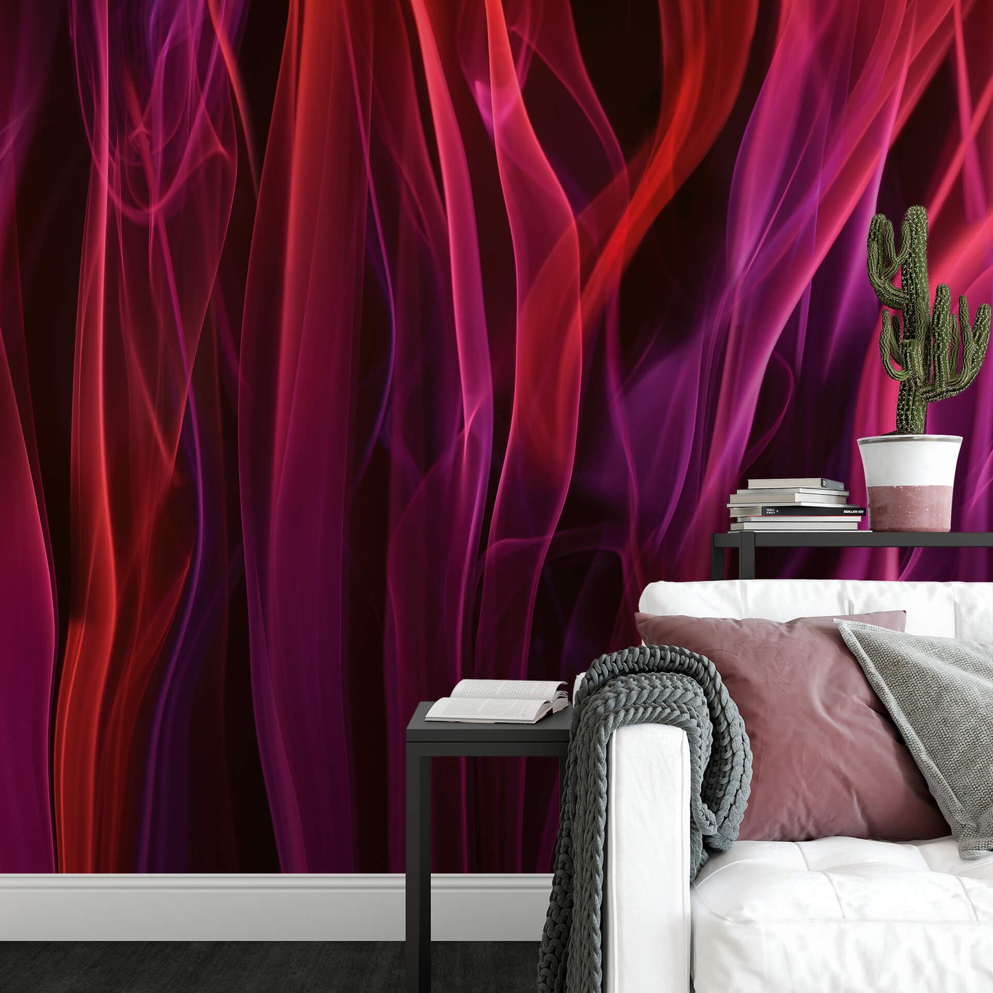 A.S. Création Vlies Fototapete 3D Rot Red Smoke DD118904 Lila Designwalls  2.0