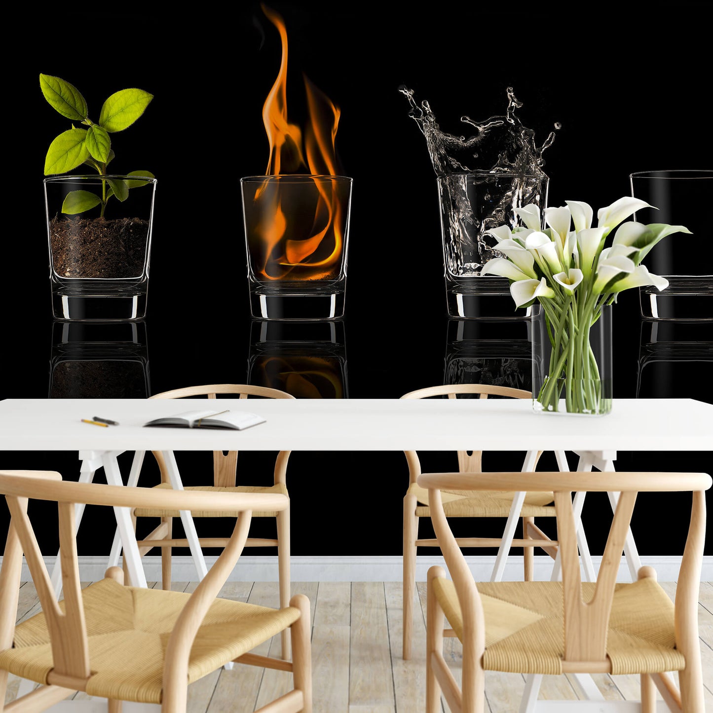 A.S. Création Vlies Fototapete Küchentapete Earth Fire Water Air DD118934 Tapete