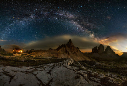 A.S. Création Vlies Fototapete Sternenhimmel Galaxy Dolomites DD118938 Berge