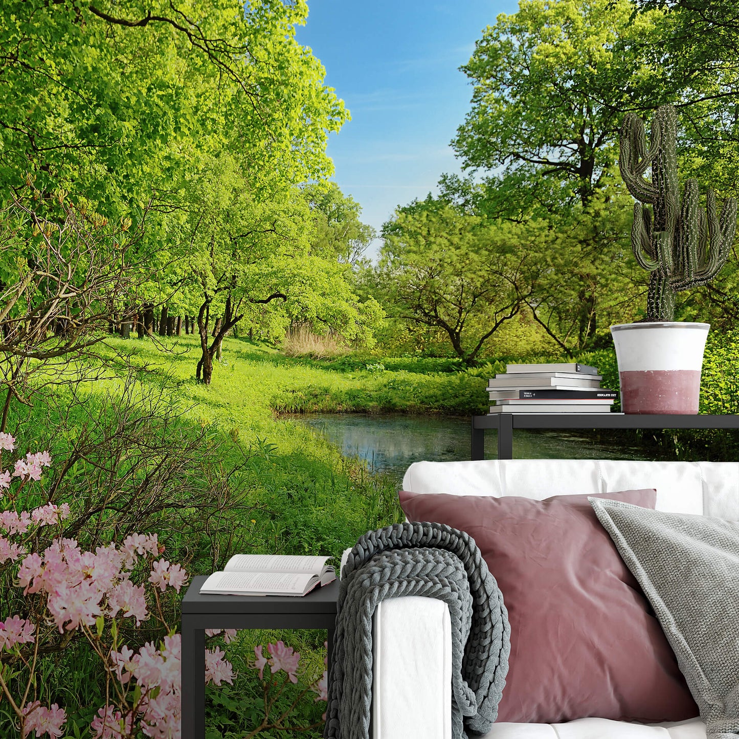 A.S. Création Vlies Fototapete See Park in the Spring DD118991 Natur Designwalls