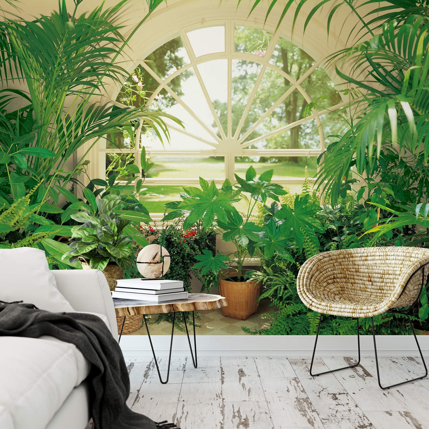 A.S. Création Vlies Fototapete Fensterblick Wintergarden DD119003 Designwall