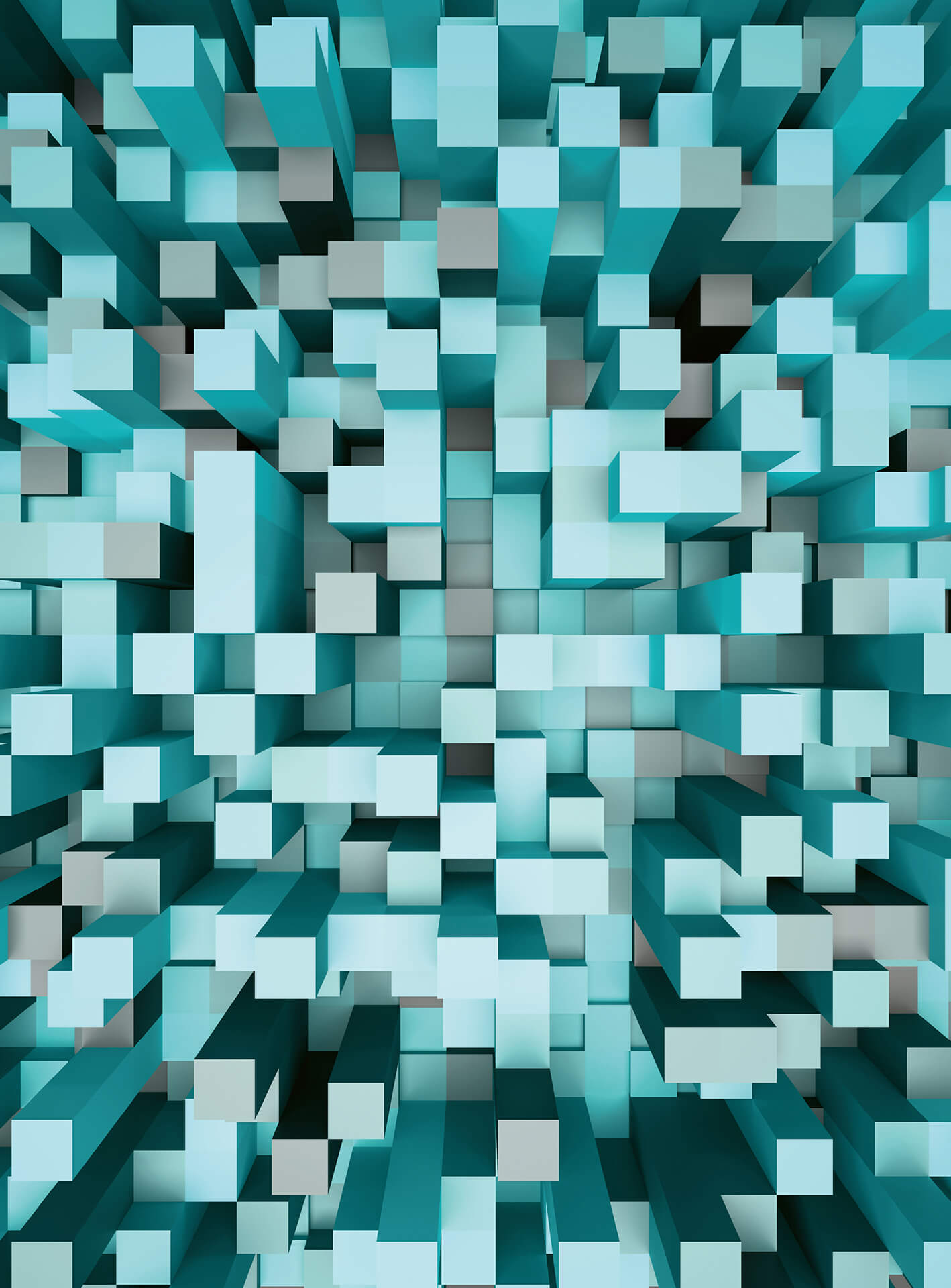 A.S. Création Vlies Fototapete 3D  3D Squares Blue DD119051  Designwalls 2.0