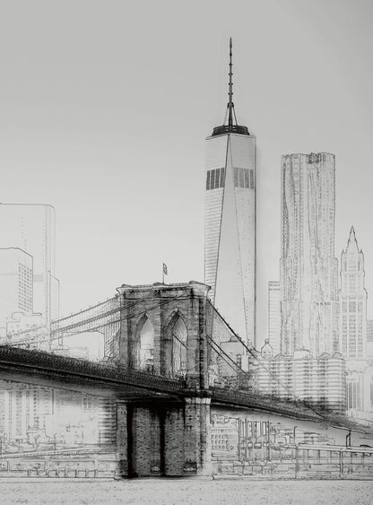A.S. Création Vlies Fototapete New York - Art Illustration DD119054 Skyline