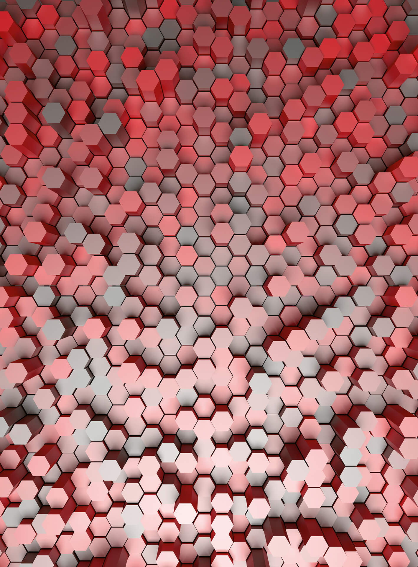 A.S. Création Vlies Fototapete 3D Rot 3D Pentagons Red DD119055  Designwalls 2.0