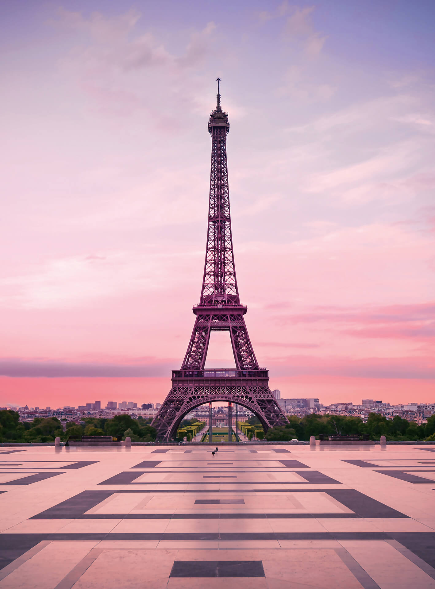 A.S. Création Vlies Fototapete Eifeltum Eiffel Tower At Sunset DD119056 Paris