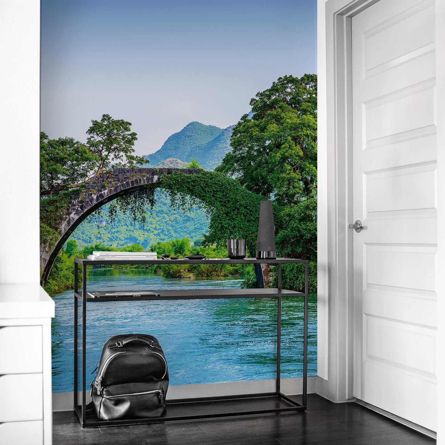 A.S. Création Vlies Fototapete Landschaft Bridge Crosses A River DD119058 Berge